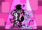 101_dalmatian_street 101_dalmatians canid canine canis danukistudio disney domestic_cat domestic_dog elvira_(cartooncross) felid feline felis female feral group hi_res mammal mixed_breed muffins_(babclayman) poodle portia_(101_dalmatian_street) trio