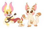  2020 3:2 alien alpha_channel brown_body brown_eyes brown_fur brown_hair buckteeth disney experiment_(lilo_and_stitch) fan_character fingers fluffy fluffy_tail fur guitar hair hi_res lilo_and_stitch long_ears markings multicolored_body multicolored_fur musical_instrument no_sclera pawpads pink_cheeks pink_nose plucked_string_instrument semi-anthro simple_background string_instrument tan_body tan_fur teeth toes transparent_background vanillabean-bunny yellow_body yellow_fur 