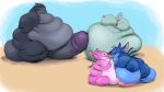  2018 4_arms alien angel_(lilo_and_stitch) antennae_(anatomy) balls belly big_belly big_penis blue_balls blue_body blue_claws blue_fur breasts bulge claws clothing disney experiment_(lilo_and_stitch) featherhead female fingers french_kissing fur gantu genitals grand_councilwoman green_body grey_balls grey_body group growth kissing lilo_and_stitch male markings multi_arm multi_limb nipples notched_ear overweight overweight_female overweight_male penis pink_body pink_claws pink_fur sitting size_difference standing stitch_(lilo_and_stitch) toe_claws tongue torn_clothing 