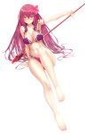  bikini fate/grand_order scathach_(fate/grand_order) swimsuits terebi_(shimizu1996) weapon 