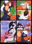  ailurid anthro brainwashing breasts comic domestic_cat domination english_text felid feline felis female female_domination forced genitals group hi_res hypnosis male mammal mind_control penis questionable_consent red_panda roxythefoxy seductive tail_grab text 