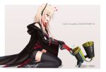  1girl absurdres anti-rain_(girls_frontline) breasts girls_frontline heart highres jacket jiafei2o3 m4_sopmod_ii_(girls_frontline) open_mouth pink_hair red_eyes ro635_(dinergate) short_hair smile solo thighhighs 