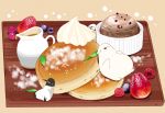  animal bear bird cake chai_(artist) food fruit ice_cream original penguin signed strawberry 