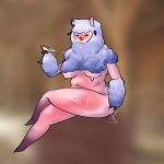  1:1 anthro bodily_fluids bovid breasts caprine cum cum_in_a_cup cum_on_face del_bowob female fur genital_fluids glass mammal sheep signature solo solo_focus sweat thick_thighs wool_(fur) 
