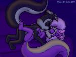  2011 4:3 accessory anthro black_body black_fur eyes_closed female fifi_la_fume fur hair_accessory hair_bow hair_ribbon looney_tunes lying male male/female mammal mephitid missionary_position on_back penetration pep&eacute;_le_pew purple_body purple_fur ribbons sex skunk spread_legs spreading table_lotus_position tiny_toon_adventures vaginal vaginal_penetration warner_brothers whoreomatic 