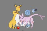  3:2 all_fours ampharos animal_genitalia animal_penis anus balls bell bell_collar black_penis blue_penis blush bodily_fluids canine_penis collar cum cum_in_pussy cum_inside cum_on_balls cum_while_penetrated doggystyle eeveelution equine_penis espeon eyes_closed feral forehead_gem from_behind_position genital_fluids genitals group hi_res iggy_(nagatsun) impregnation internal intersex intersex/male knot knotting male maleherm nagatsun necktie nintendo oral ovum penetration penis pink_body pok&eacute;mon pok&eacute;mon_(species) ribbons semi-anthro sex sperm_cell sylveon tongue tongue_out vaginal vaginal_penetration video_games yellow_body 