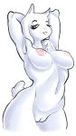  anthro big_breasts bovid breasts caprine female genitals goat hi_res horn mammal narrowed_eyes nipples panthera_cantus pose pussy solo toriel undertale video_games wide_hips 