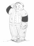  2020 anthro baseball_(sport) baseball_cap baseball_glove baseball_uniform bodily_fluids bottomwear canid canine canis clothing domestic_dog hat headgear headwear hi_res kemono male mammal morningbread16 pants shirt slightly_chubby solo sport sportswear sweat topwear uniform 