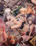  animal_ears arknights blue_poison_(arknights) breasts eunectes_(arknights) gavial_(arknights) greythroat_(arknights) jinjide_shaonian nipples pussy tail tomimi_(arknights) 