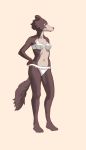  absurd_res anthro beastars canid canine canis clothing dany-j female hi_res juno_(beastars) mammal navel simple_background solo standing underwear wolf 