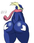  2d_animation ambiguous_gender amphibian animated anthro big_butt butt butt_squish deep_skin disembodied_hand frog greninja hi_res long_tongue looking_at_viewer looking_back loop male misx nintendo pok&eacute;mon pok&eacute;mon_(species) rear_view short_playtime sketch solid_color_background solo squish standing thick_thighs tongue video_games wide_hips 