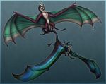  anotherpersons129 dragon duo feral flying male scales shadarrius slit tail_grab wings 