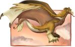  alpha_channel denmarklemons dragon feathered_dragon feathers feral flying hi_res horn hybrid male solo talons tongue wings 