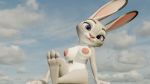  16:9 2016 3d_(artwork) 4k absurd_res anthro areola biped blender_(software) breasts digital_media_(artwork) disney female hi_res judy_hopps lagomorph leporid looking_at_viewer mammal nipples nude paws rabbit simple_background smile solo toes twintailssfm widescreen zootopia 