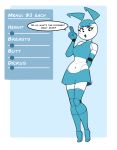  blush bottomwear breasts clothing dialogue english_text female jenny_wakeman machine my_life_as_a_teenage_robot nickelodeon not_furry open_mouth open_smile robot skirt smile solo text white_body zetaskully 