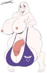  anthro balls big_balls big_breasts big_penis bikini_thong breasts clothing genitals gynomorph herm hi_res huge_balls huge_breasts huge_penis hyper hyper_balls hyper_breasts hyper_genitalia hyper_penis intersex penis solo swimwear toriel undertale unknown_artist video_games 