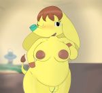  animal_crossing anthro big_breasts blush breasts elephant elephantid eloise_(animal_crossing) female genitals hi_res looking_at_viewer mammal mochagato nintendo nipples nude open_mouth overweight overweight_anthro overweight_female proboscidean pussy solo video_games 