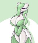  &lt;3 big_breasts breasts cleavage clothed clothing female gardevoir hi_res huge_breasts limebreaker nintendo not_furry pok&eacute;mon pok&eacute;mon_(species) solo video_games 