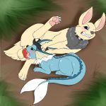  1:1 ashton_jolteon balls blush bodily_fluids claws clenched_teeth collar cum cum_in_mouth cum_inside deep_throat duo eeveelution erection eyelashes fellatio female female_penetrated feral feral_on_feral feral_penetrated feral_penetrating genital_fluids genitals hi_res hindpaw jolteon knot lying male male/female male_penetrating marisa_the_vaporeon nintendo on_back one_eye_closed oral oral_penetration orgasm pawpads paws penetration penile penis pok&eacute;mon pok&eacute;mon_(species) sex shikaro teeth toe_claws tongue tongue_out vaporeon video_games 