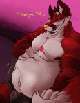  2019 4_fingers abdominal_bulge absurd_res after_vore ambiguous_gender ambiguous_prey anthro anthro_pred areola belly belly_tuft biceps big_belly big_bulge biped black_bottomwear black_clothing black_eyebrows bottomwear boxers_(clothing) bulge canid canine cheek_tuft chest_tuft clothed clothing countershade_torso countershading deep_navel dialogue digital_drawing_(artwork) digital_media_(artwork) dipstick_tail duo english_text eyebrows faceless_ambiguous faceless_character facial_tuft fingers fluffy fluffy_tail forced fox fur fur_markings fur_tuft genital_outline gradient_background green_text grey_body grey_countershading grey_fur grey_text grin hair half-closed_eyes half-length_portrait head_tuft hi_res inner_ear_fluff leg_tuft looking_down male male_focus male_pred mammal markings multicolored_body multicolored_fur multicolored_tail musclegut muscular muscular_male narrowed_eyes navel neck_tuft nipples oral_vore orange_eyes orange_nose pecs pink_background portrait red_areola red_body red_ears red_eyes red_fur red_hair red_markings red_nipples rumbling_stomach scott_orwell_(scottred) scottred sheath_outline short_hair side_view signature simple_background sitting smile soft_vore solo solo_focus teasing text three-quarter_view toothy_grin topless tuft underwear unwilling_vore vore white_body white_countershading white_fur white_tuft 