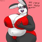  1:1 absurd_res age_difference anthro big_breasts big_butt bra breast_grab breasts butt clothing crossgender female hand_on_breast hare hi_res lagomorph leporid mammal nintendo older_female overweight overweight_anthro overweight_female panties peppy_hare rabbit smashmael solo star_fox underwear video_games 