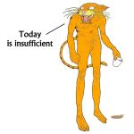  1:1 5_fingers angry anthro balls beverage black_stripes cal_kearns casual_nudity coffee coffee_mug creepy domestic_cat english_text felid feline felis fingers flaccid fur garfield_(series) garfield_the_cat genitals holding_object long_legs long_whiskers male mammal nightmare_fuel nipples nude orange_body orange_fur orange_nipples penis red_body red_fur simple_background small_balls small_penis solo spilled_drink standing stripes text what where_is_your_god_now whiskers white_background 