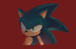  2020 anthro blue_body blue_fur digital_media_(artwork) eulipotyphlan fur green_eyes hedgehog hi_res male mammal portrait red_background redraw signature simple_background smile solo sonic_and_the_secret_rings sonic_storybook_series sonic_the_hedgehog sonic_the_hedgehog_(series) starbeatsmix 