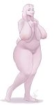  anthro big_breasts boss_monster bovid breasts caprine cumbread curvy_figure female floppy_ears fur genitals hi_res horn huge_breasts long_ears looking_at_viewer mammal mature_female nipples nude open_mouth pussy signature simple_background solo standing thick_thighs toriel undertale video_games voluptuous white_background white_body white_fur 