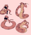  absurd_res animal_genitalia anthro apode cobra draconcopode genitals hi_res humanoid lying male metabolisme naga nude on_back red_body reptile scale scalie serpentile serpentine simple_background snake snake_hood solo 