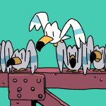  animal_focus bird closed_mouth flying no_humans perching pokemon pokemon_(creature) saboteri_(savot) simple_background wingull 