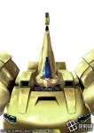  commentary_request copyright_notice english_text glowing glowing_eye gundam gundam_card_game kenko_(a143016) logo looking_at_viewer mecha mecha_focus mobile_suit no_humans official_art one-eyed portrait promotional_art purple_eyes realistic robot science_fiction sunrise_(company) the_o_(mobile_suit) titans_(gundam) title vernier_thrusters zeta_gundam 