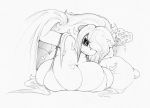  &lt;3 anthro bed bedding big_breasts blanket breast_grab breasts clothing female furniture giant_panda hair hand_on_breast hi_res luna_paws mammal messy_hair on_bed one_eye_obstructed pillow smutbunny solo text tight_clothing tight_topwear topwear ursid 