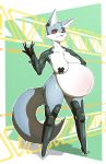 &lt;3 &lt;3_eyes absurd_res anthro belly big_belly big_breasts breasts canid canine chest_tuft cybernetic_arm cybernetic_eye cybernetic_leg cybernetics female fox fur hair hi_res machine mammal multicolored_body multicolored_fur nipple_tape nude pasties pregnant ranara ranged_weapon short_hair simple_background smaller_version_at_source smile solo tape tongue tongue_out tuft two_tone_body two_tone_fur weapon white_body white_fur wide_hips 