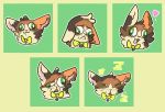  &lt;3 :&lt; :3 :d bell bell_collar bodily_fluids bow_tie brown_body brown_fur bust_portrait calico_cat clothing cocaineaco_(graystillplays) collar deerggo_(artist) derp_eyes domestic_cat drooling felid feline felis female feral frown frown_eyebrows fur green_eyes mammal mottled multicolored_body multicolored_fur narrowed_eyes open_mouth open_smile orange_body orange_fur piebald pink_inner_ear portrait sad saliva sleeping smile solo sound_effects spleens_(graystillplays) squint white_body white_fur yellow_bowtie yellow_clothing youtuber zzz 