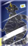  &lt;3 absurd_res anthro black_body butt convenient_censorship domestic_cat felid feline felis female fur glass hi_res looking_at_viewer mammal solo tutifruti_(artist) 