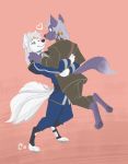  &lt;3 anthro braided_hair canid canine cleric clothed clothing dungeons_and_dragons duo embrace fox fully_clothed hair hasbro hi_res lifted lothander male male/male mammal multi_tail romantic_couple surprise thelivingtrashcan wizards_of_the_coast 