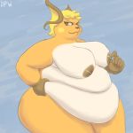  1:1 2019 absurd_res anthro areola belly belly_grab big_belly big_breasts breasts female front_view hi_res highlights_(coloring) huge_breasts mammal mouse murid murine navel nintendo nipple_fetish nipple_play nipples nude obese obese_anthro obese_female overweight overweight_anthro overweight_female pok&eacute;mon pok&eacute;mon_(species) raichu rodent solo thick_thighs video_games whooperscooper wide_hips yellow_body 