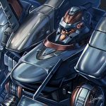  amasaki_yusuke armored_core armored_core_5 close-up highres looking_ahead machinery mecha mecha_request no_eyes no_humans science_fiction signature solo upper_body 