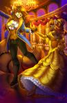  ailurid anthro beauty_and_the_beast clothing disney dress duo female female/female hair hi_res hybrid mammal opal_(jellydoeopal) pawziclawzi plantigrade red_panda ursid 