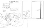  anthro chipped_ear clothed clothing comic door female furniture goolahan hair hi_res hoodie lying mammal monochrome mouse murid murine on_phone phone ponytail rodent simple_background sofa solo solo_focus sweater text text_box texting tomboy topwear 