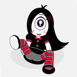  1:1 clothed clothing cyclops damasco25 exposed female hi_res humanoid iris_(ruby_gloom) not_furry ruby_gloom_(series) solo 