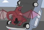  anthro car dragon dragons_having_sex_with_cars hi_res kkhorseplay looking_pleasured male mechanophilia membrane_(anatomy) membranous_wings meme scalie solo tongue tongue_out vehicle wings 