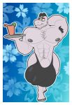  2018 abs anthro balls barely_visible_genitalia barely_visible_penis biceps big_balls big_bulge big_penis border bulge clothing colelucario digital_media_(artwork) eyewear genital_outline genitals glasses hair hi_res huge_balls huge_penis humanoid hyper hyper_balls hyper_genitalia hyper_penis machoke male mammal mostly_nude muscular muscular_anthro muscular_male nintendo nipples pecs penis penis_outline pok&eacute;mon pok&eacute;mon_(species) solo underwear video_games white_border 