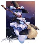  brionne broom cape clothed clothing fan_character gingy_k_fox magic_user nintendo pok&eacute;mon pok&eacute;mon_(species) snaggle_tooth video_games witch witches_hat 