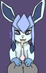 3_toes absurd_res ambiguous_gender black_nose blue_eyes bodily_fluids cum cum_on_face cum_on_tongue duo ears_up eeveelution first_person_view genital_fluids glaceon hi_res knot looking_at_viewer male male/ambiguous male_pov nintendo oral pok&eacute;mon pok&eacute;mon_(species) sex_shot snout solo_focus starevara toes tongue tongue_out video_games 