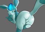  alice_the_glaceon blue_body blue_sclera butt butt_focus crystal eeveelution featureless_crotch female feral glaceon glistening glistening_body glistening_butt glistening_eyes half-closed_eyes hand_on hi_res justwhite long_ears looking_at_viewer narrowed_eyes nintendo paws pok&eacute;mon pok&eacute;mon_(species) raised_tail smile solo thick_thighs video_games white_eyes 