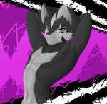  abstract_background aithen(chatow_ead) animal_humanoid anthro black_body black_fur chatow_ead domestic_cat eter(chatow_ead) eye_scar eyeliner felid felid_humanoid feline felis fur girly heterochromia hi_res humanoid makeup male mammal mammal_humanoid nude scar simple_background solo 