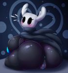 absurd_res anus arthropod artist-apprentice587 big_breasts black_body blush breasts butt clothed clothing crossgender digital_media_(artwork) female genitals hi_res hollow_knight horn humanoid insect looking_back nipples protagonist_(hollow_knight) pussy short_stack simple_background solo team_cherry tentacles thick_thighs vessel_(species) video_games 