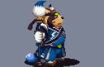  2020 anthro brown_body brown_fur canid canine clothed clothing footwear fur humanoid_hands kemono live-a-hero male mammal nanadragon4 raccoon_dog robe sandals shoen simple_background slightly_chubby solo tanuki video_games 