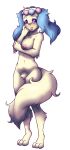  absurd_res alpha_channel anthro big_breasts bird_dog blue_eyes blush breast_squish breasts canid canine canis cavalier_king_charles_spaniel domestic_dog female flower flower_crown fluffy fluffy_ears fluffy_tail hi_res hunting_dog jewelpet long_ears mammal navel nipples nude plant pubes queenkami sanrio sapphie shy solo spaniel sparkles squish toy_dog 